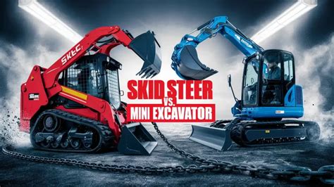 demo house with mini excavator vs a skid steer|skid steer vs mini excavator.